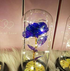 Galaxy Rose in glass dome